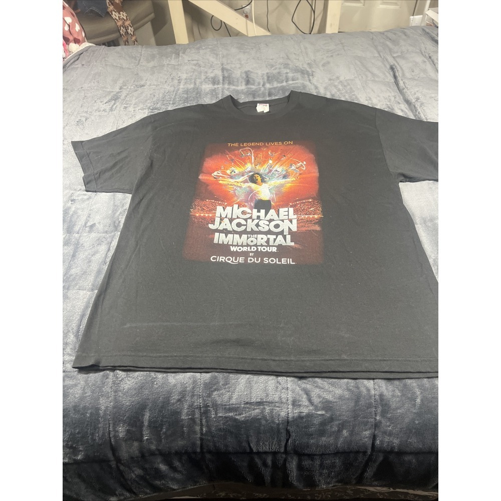 Michael Jackson‎ The Immortal World Tour By Cirque Du Soleil 2012 Shirt 2X Black